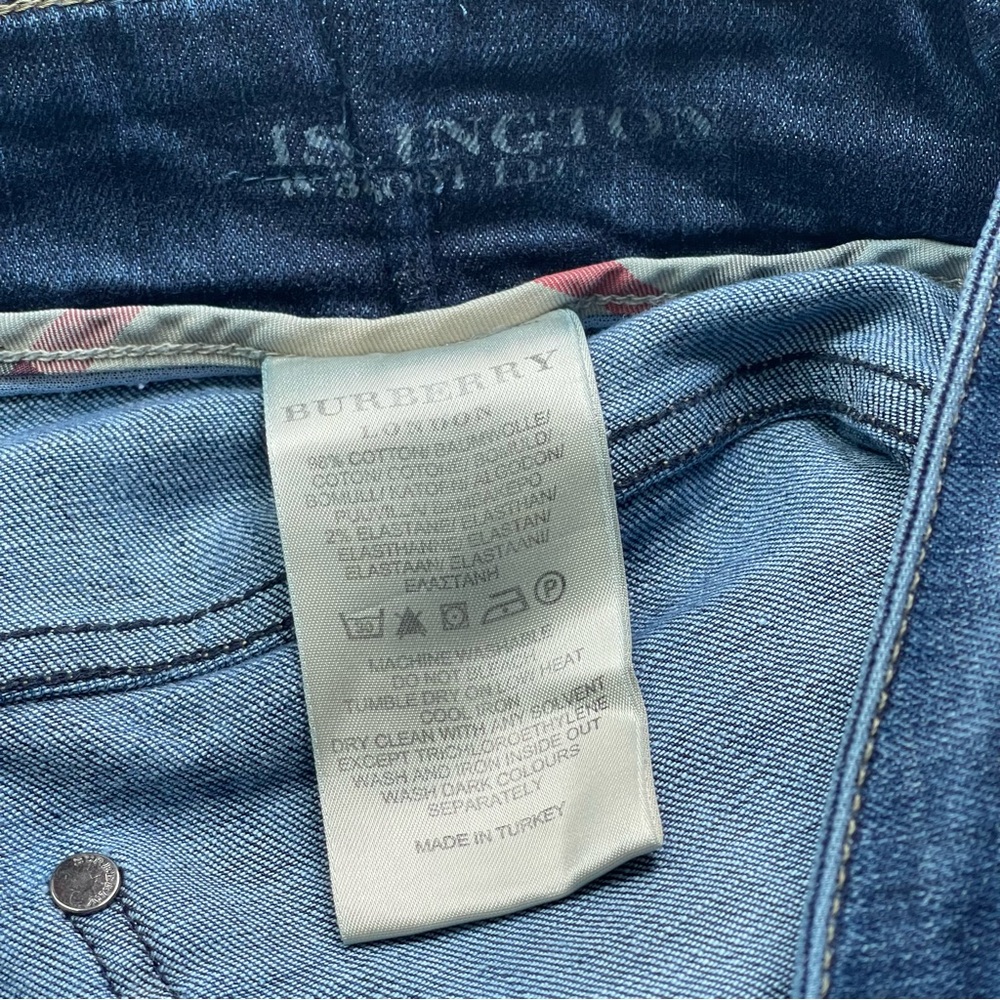 Burberry London Islington Boot Leg Blue Denim Bootcut Jeans W31 Distressed - Picture 6 of 16